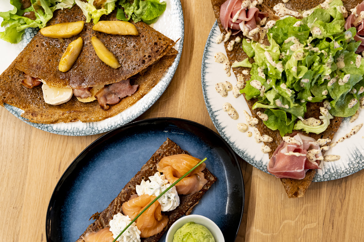 Plats de Variétés de Crèpe et Galette